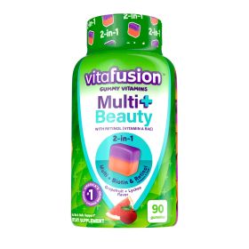 Vitafusion Gummy Vitamins; Multi+ Beauty 2-in-1 Benefits & Flavors; 90 Count