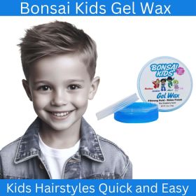 Boys Gel Wax 3.5 oz For Fast and Easy Styling - All day hold - Blueberry Scent